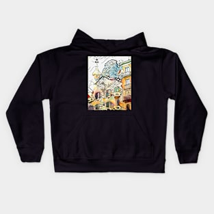 Kandinsky meets Barcelona, motif 4 Kids Hoodie